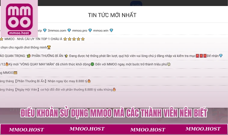 Điều khoản sử dụng MMOO mà các thành viên nên biết