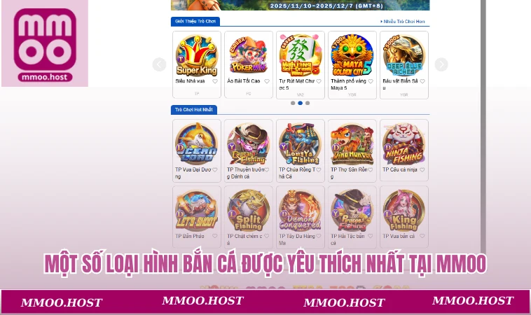 Một số loại hình bắn cá được yêu thích nhất tại MMOO