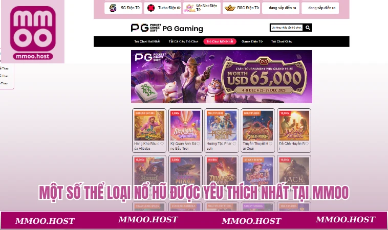 Một số thể loại nổ hũ được yêu thích nhất tại MMOO