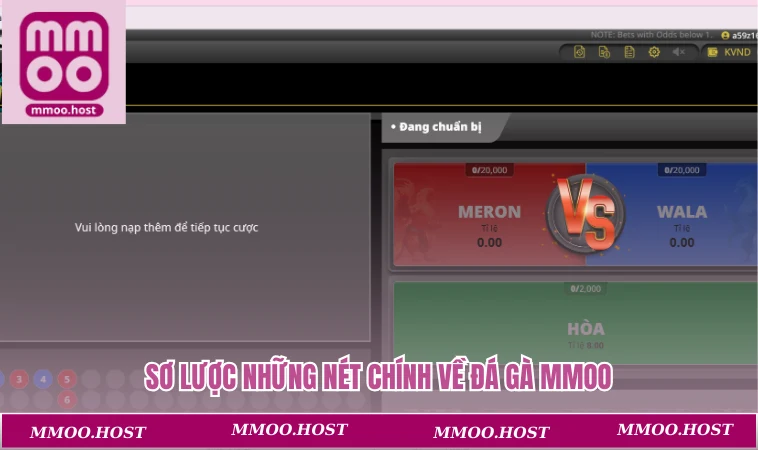 Sơ lược những nét chính về đá gà MMOO